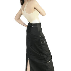 Women Long Gothic skirt With Back Slit-5851