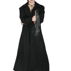 Men gothic costume long Trench Coat-5809