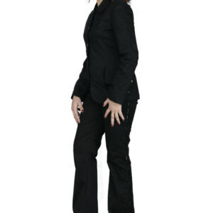 Women's Corporate Long sleeve plain black shirt for work place -6454
