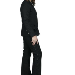 Women's Corporate Long sleeve plain black shirt for work place -6456