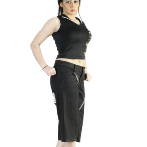 Women's gothic cargo shorts with Zip-5922